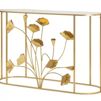 Consola, Flow, Mauro Ferretti, 120 x 40 x 80 cm, fier/MDF/oglinda, auriu imagine