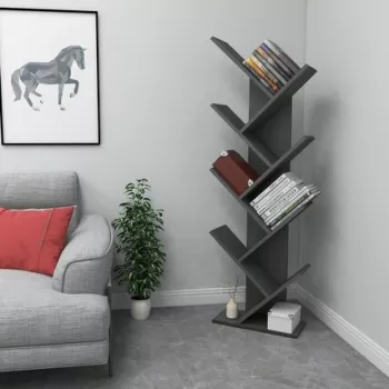 Corp biblioteca, Almaren, Hitit, 46x128.5x22 cm, PAL, Antracit imagine