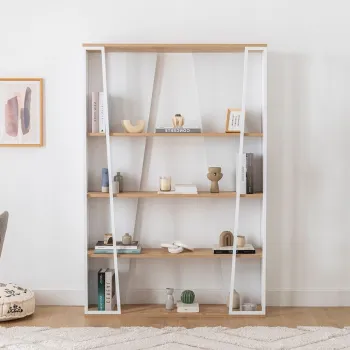Corp biblioteca, Arnetti, Lissa Bookshelf, 123.6x32x179.6 cm, PAL, Safir / Anthtacit / Alb imagine