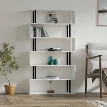 Corp biblioteca, Asse Home, Hector, 90x162.6x22 cm, Alb imagine