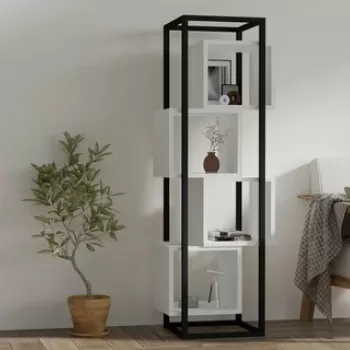 Corp biblioteca, Asse Home, Rabant, 44x140x29 cm, Alb imagine