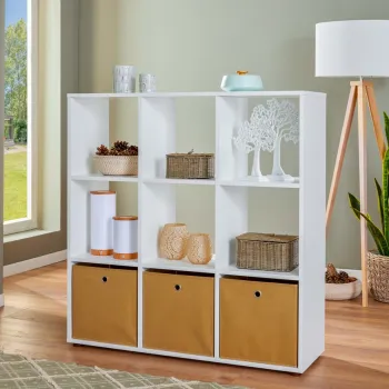 Corp biblioteca Cadore 9, Inter Link, 104.4x33x106.9 cm, lemn, alb imagine