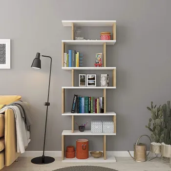 Corp biblioteca, Colman, Bates, 60x19.6x160 cm, PAL, Stejar alb imagine