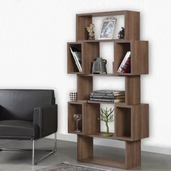 Corp biblioteca, Comforty, Box, 84x160x30 cm, Stejar intunecat imagine
