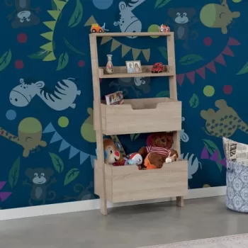 Corp biblioteca, Comforty, Low, 59x120x35 cm, Stejar deschis imagine