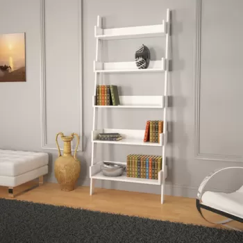 Corp biblioteca, Comforty, Only, 80x195x32 cm, Alb imagine