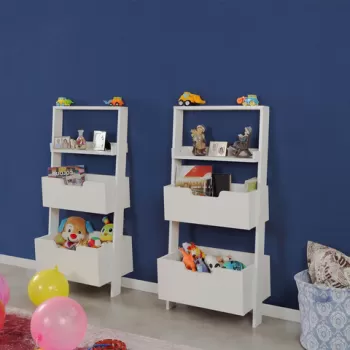 Corp biblioteca, Comforty, Only Ciftli, 59x120x35 cm, Alb imagine