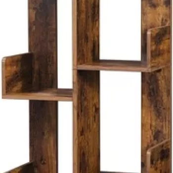 Corp biblioteca cu 8 compartimente Vasagle, 50 x 25 x 140 cm, PAL, maro rustic imagine