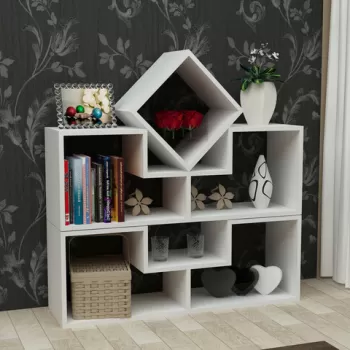 Corp biblioteca, Decorotika, Beled, 105x76.4x29.5 cm, Alb imagine