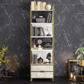 Corp biblioteca, Decorotika, Frida 60 Cm, 59.3x191x35.2 cm, Alb imagine