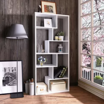 Corp biblioteca, Decorotika, Serra, 90x183.6x29.5 cm, Alb imagine