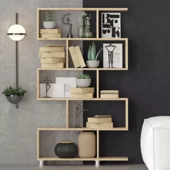 Corp biblioteca, Elegance, Nil?fer, 90x20x156 cm, Stejar imagine