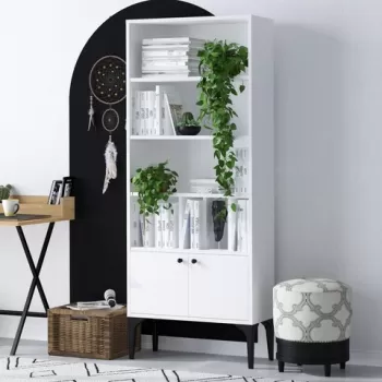 Corp biblioteca, Emerald, Spica, 60x175x30 cm, Alb imagine