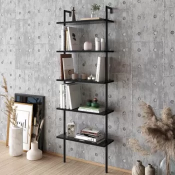 Corp biblioteca, Hadley, Paula, 60x174x22 cm, Negru imagine