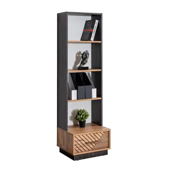 Corp biblioteca, Hanah Home, Antik, 50x172x46 cm, PAL, Antracit/Maro imagine