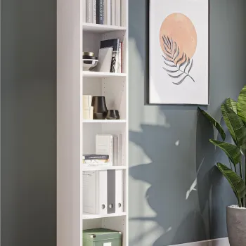 Corp biblioteca, Hanah Home, Bili 5 40, 40x200x28 cm, PAL, Alb imagine