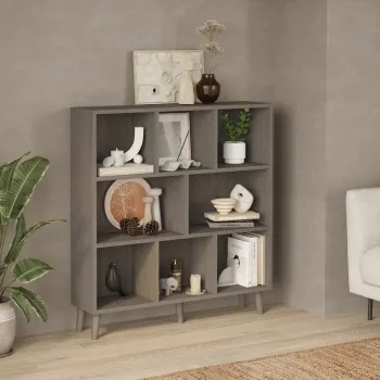Corp biblioteca, Hanah Home, Bristol, 100x107x24 cm, PAL, Antracit imagine