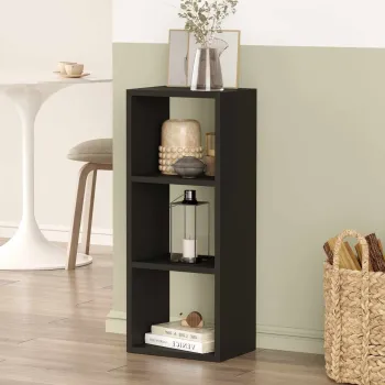 Corp biblioteca, Hanah Home, Canaria, 32.5x81x23.5 cm, PAL, Negru imagine