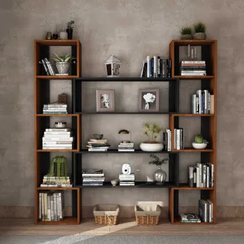 Corp biblioteca, Hanah Home, CPT6012-200, Lemn, Maro imagine