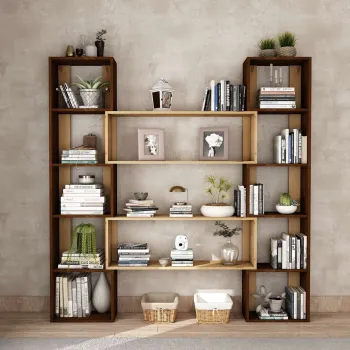 Corp biblioteca, Hanah Home, CPT6013-200, Lemn, Maro imagine