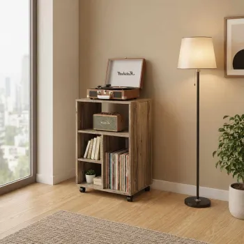 Corp biblioteca, Hanah Home, Cuup, 50x75x40 cm, PAL, Maro imagine