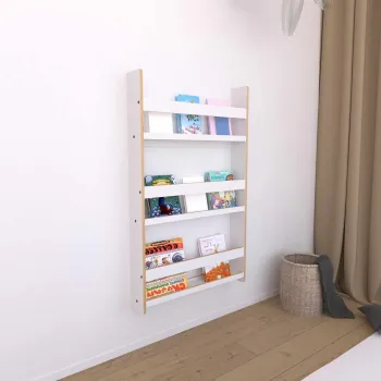 Corp biblioteca, Hanah Home, Dove Wall, 56x92x10 cm, Alb imagine