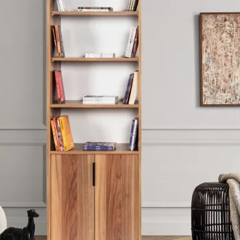 Corp biblioteca, Hanah Home, Evm 8103, 60x187x30 cm, PAL, Maro imagine
