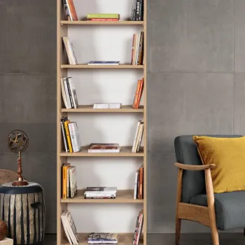 Corp biblioteca, Hanah Home, Evm 8122, 60x187x30 cm, PAL, Maro imagine