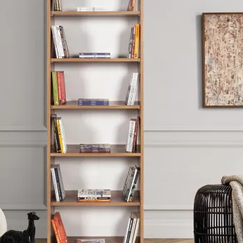 Corp biblioteca, Hanah Home, Evm 8123, 60x187x30 cm, PAL, Maro imagine