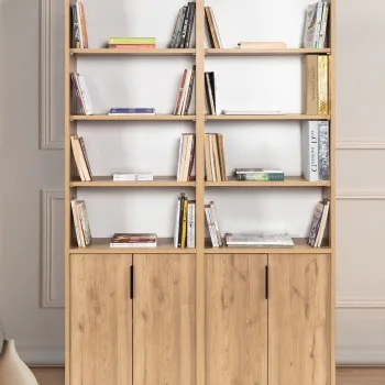 Corp biblioteca, Hanah Home, Evm 8205, 120x187x30 cm, PAL, Maro imagine