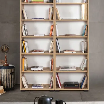Corp biblioteca, Hanah Home, Evm 8222, 120x187x30 cm, PAL, Maro imagine