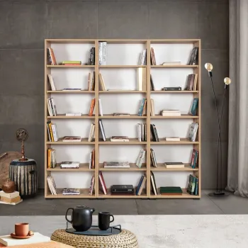 Corp biblioteca, Hanah Home, Evm 8322, 180x187x30 cm, PAL, Maro imagine
