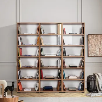 Corp biblioteca, Hanah Home, Evm 8323, 180x187x30 cm, PAL, Maro imagine
