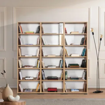 Corp biblioteca, Hanah Home, Evm 8325, 180x187x30 cm, PAL, Maro imagine