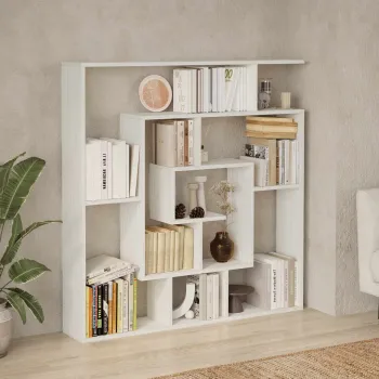 Corp biblioteca, Hanah Home, Granada, 125x128.5x22 cm, PAL, Alb imagine
