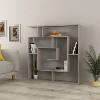 Corp biblioteca, Hanah Home, Labirent, 125x128.6x22 cm, Mocha imagine