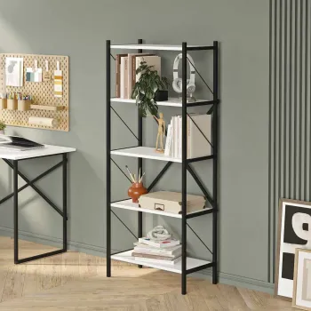 Corp biblioteca, Hanah Home, London, 66x157x34 cm, PAL, Alb imagine