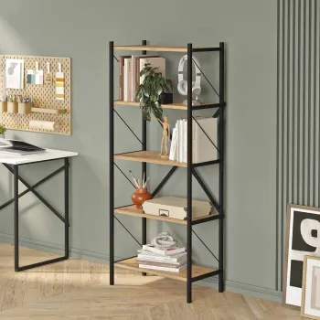 Corp biblioteca, Hanah Home, London, 66x157x34 cm, PAL, Natural imagine