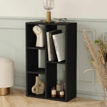 Corp biblioteca, Hanah Home, Monaco, 49x81x23.5 cm, PAL, Negru imagine