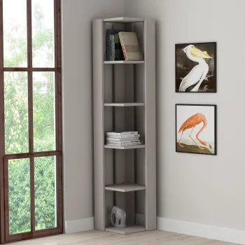Corp biblioteca, Hanah Home, Nati Corner, 31.8x160.8x31.8 cm, Mocha imagine