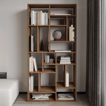 Corp biblioteca, Hanah Home, Nicola, 90x180x30 cm, PAL, Nuc antic imagine