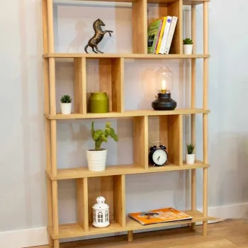 Corp biblioteca, Hanah Home, Peka-0045, 90x137x20 cm, PAL, Maro imagine