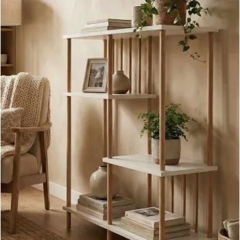 Corp biblioteca, Hanah Home, Peka220, 85x106x30 cm, PAL, Alb imagine