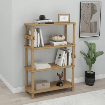 Corp biblioteca, Hanah Home, Rosa 4, 80x112x30 cm, Stejar imagine