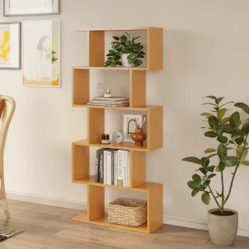 Corp biblioteca, Hanah Home, Santorini, 70.5x156x24 cm, PAL, Alb imagine