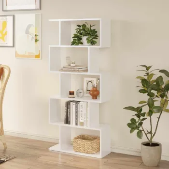 Corp biblioteca, Hanah Home, Santorini, 70.5x156x24 cm, PAL, Natural imagine
