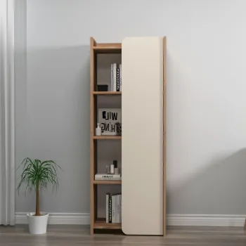 Corp biblioteca, Hanah Home, Suave, 60x160x35 cm, PAL, Nuc / Bej imagine