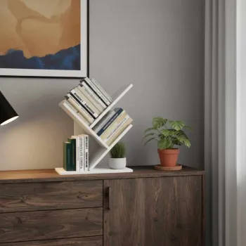 Corp biblioteca, Hanah Home, Tree, 30x40x16 cm, PAL, Alb imagine