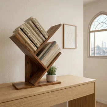 Corp biblioteca, Hanah Home, Tree, 30x40x16 cm, PAL, Maro imagine