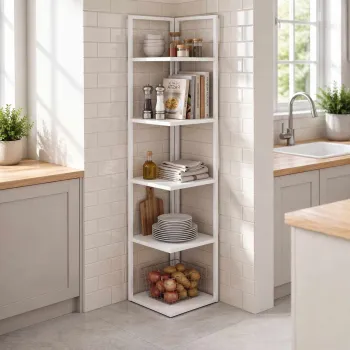 Corp biblioteca, Hanah Home, Wally, 35.8x180.1x35.8 cm, PAL, Alb imagine